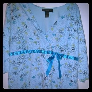 Mock wrap blouse